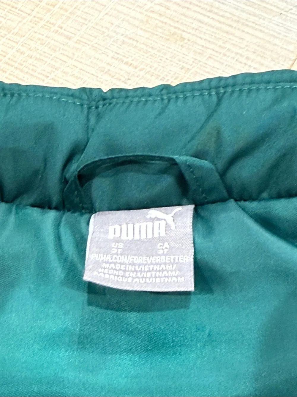 Puma Teal and Black Kids Puffer Vest